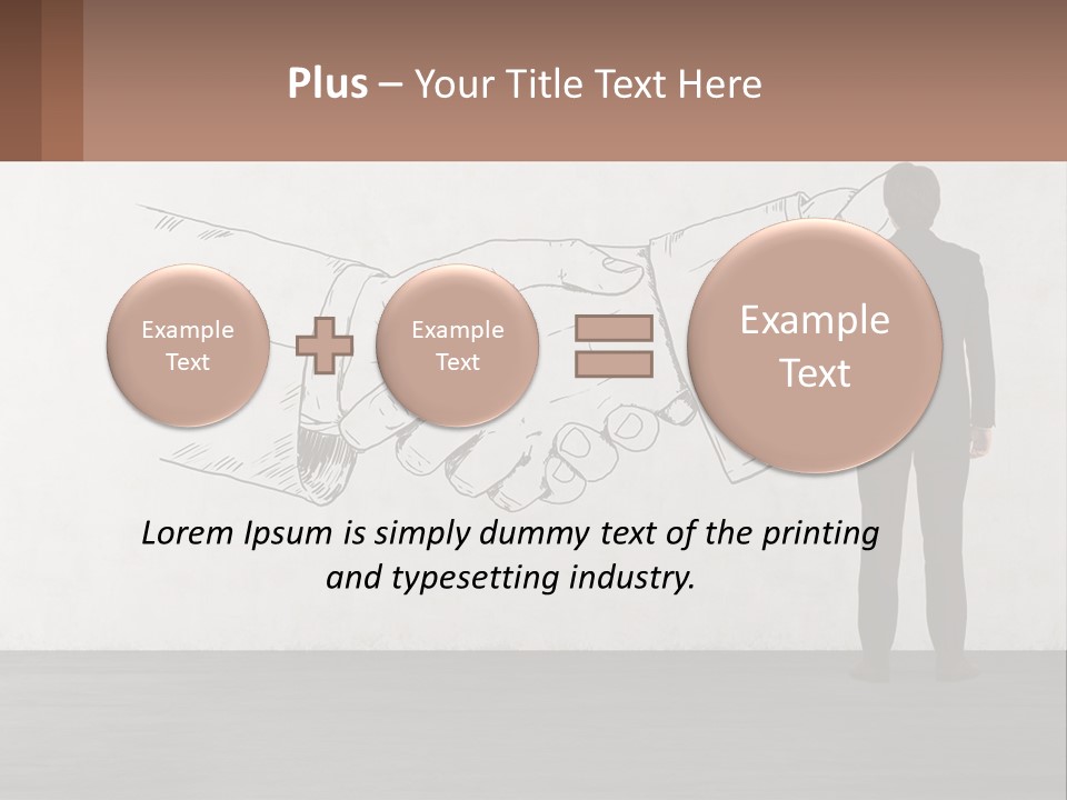 A Man In A Business Suit Standing In Front Of A Wall With A Drawing Of PowerPoint Template