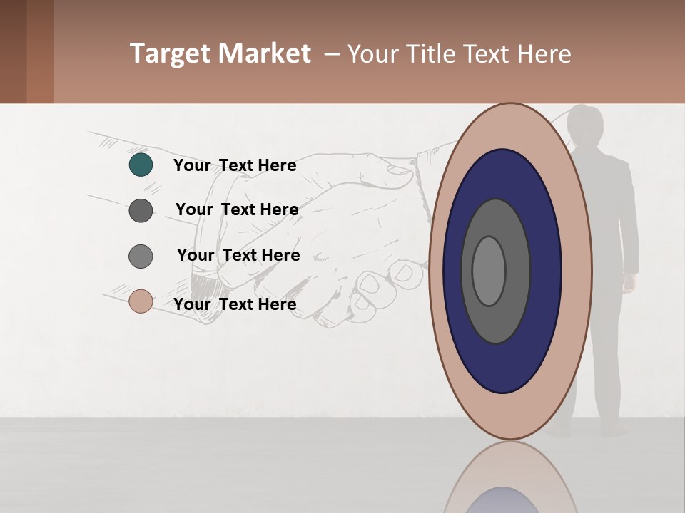 A Man In A Business Suit Standing In Front Of A Wall With A Drawing Of PowerPoint Template