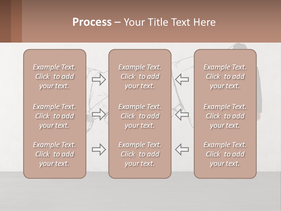 A Man In A Business Suit Standing In Front Of A Wall With A Drawing Of PowerPoint Template