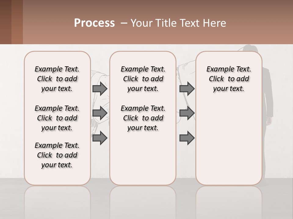A Man In A Business Suit Standing In Front Of A Wall With A Drawing Of PowerPoint Template