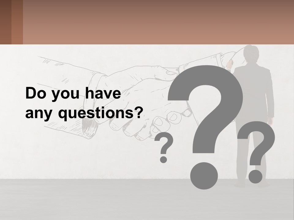 A Man In A Business Suit Standing In Front Of A Wall With A Drawing Of PowerPoint Template