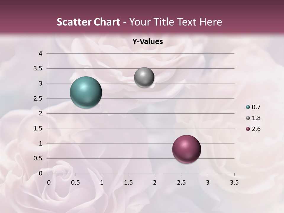 A Bunch Of Pink Roses On A Purple And Blue Background PowerPoint Template
