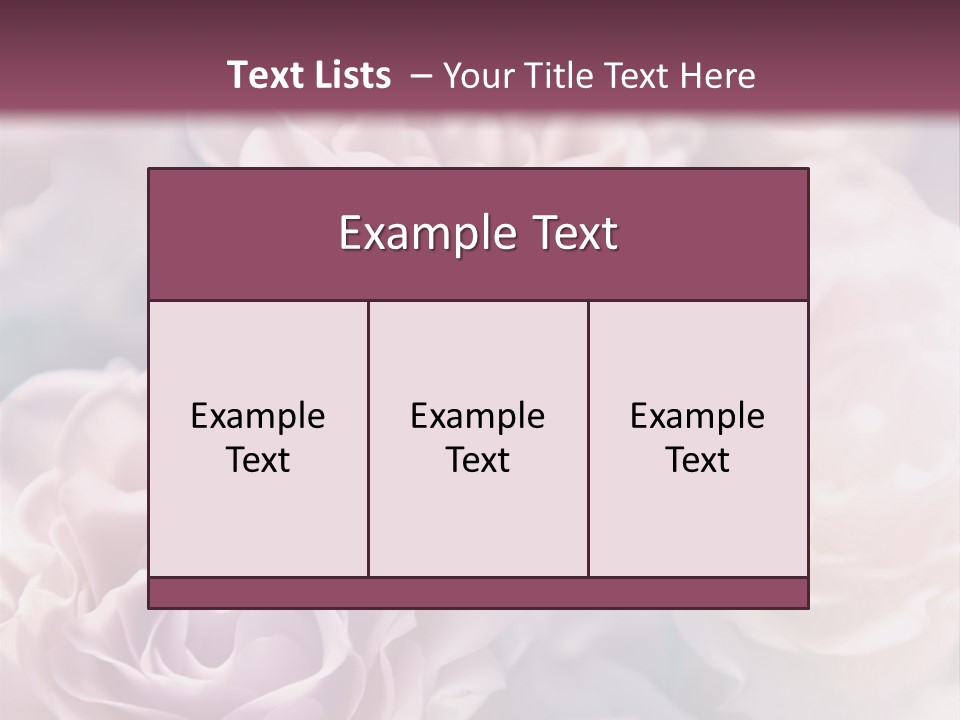 A Bunch Of Pink Roses On A Purple And Blue Background PowerPoint Template