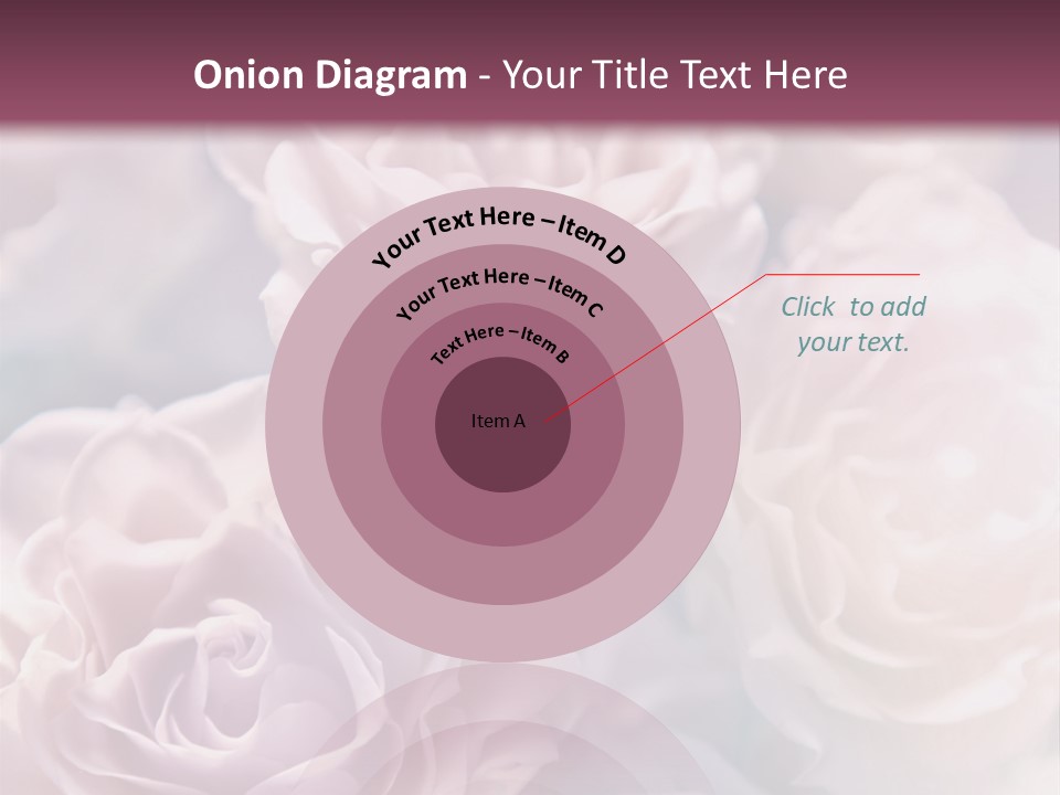 A Bunch Of Pink Roses On A Purple And Blue Background PowerPoint Template