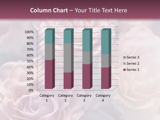 A Bunch Of Pink Roses On A Purple And Blue Background PowerPoint Template