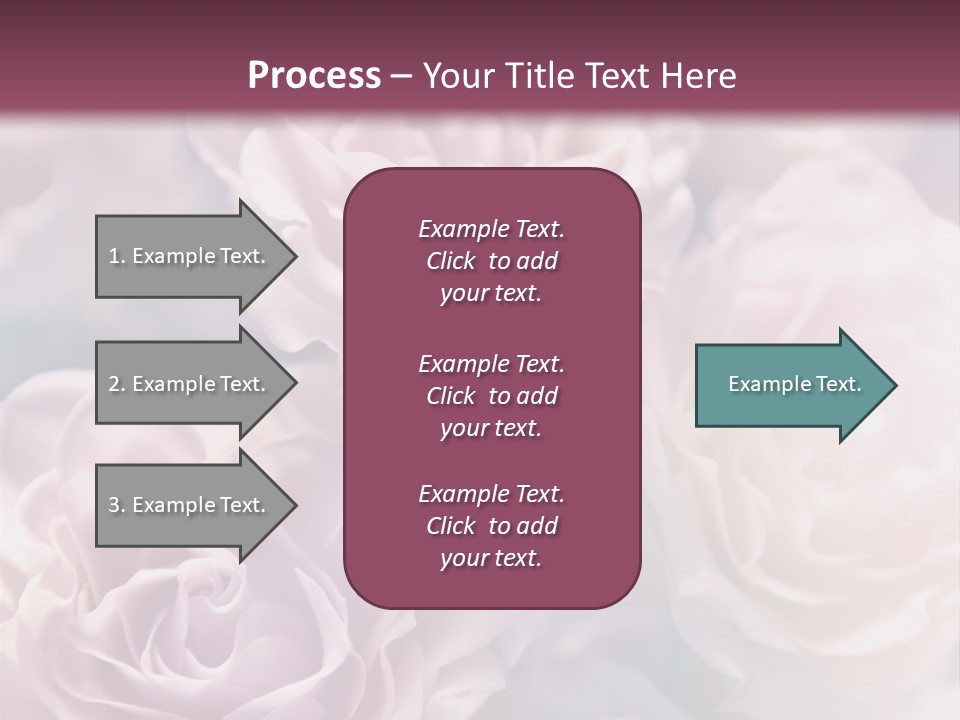 A Bunch Of Pink Roses On A Purple And Blue Background PowerPoint Template