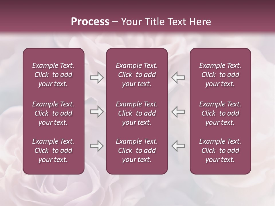 A Bunch Of Pink Roses On A Purple And Blue Background PowerPoint Template