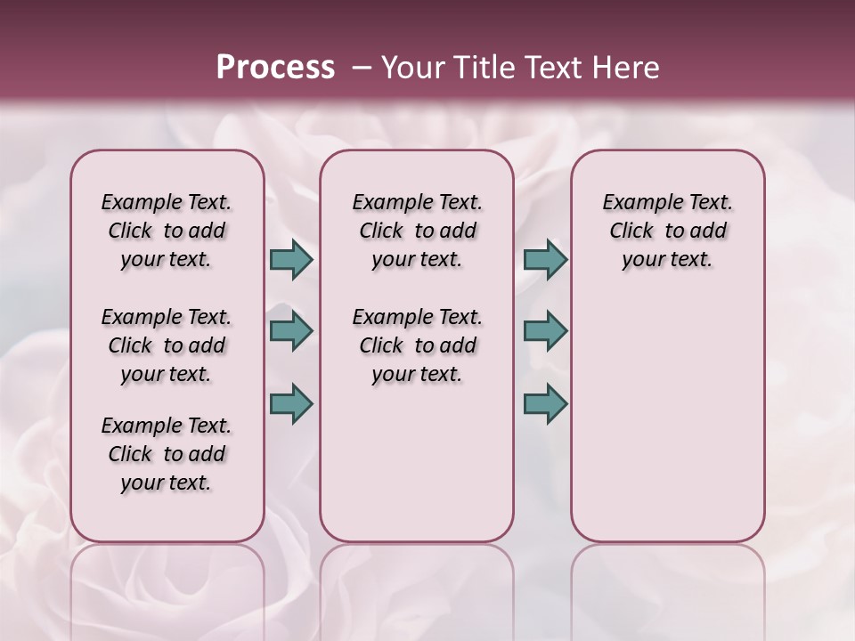 A Bunch Of Pink Roses On A Purple And Blue Background PowerPoint Template