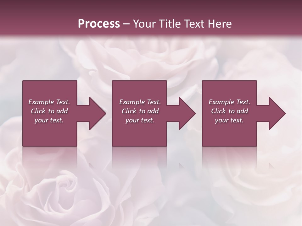 A Bunch Of Pink Roses On A Purple And Blue Background PowerPoint Template