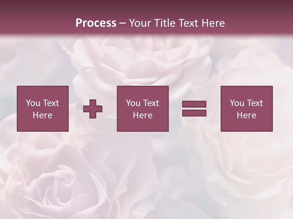A Bunch Of Pink Roses On A Purple And Blue Background PowerPoint Template