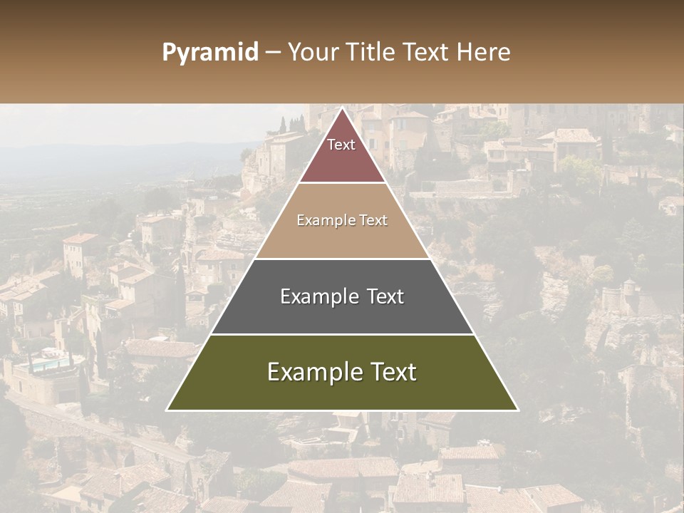 A Village On A Hill With Trees And Bushes PowerPoint Template
