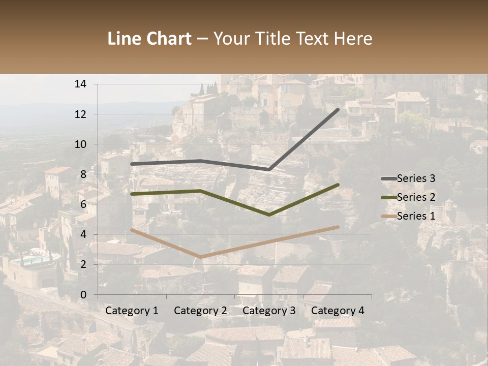 A Village On A Hill With Trees And Bushes PowerPoint Template