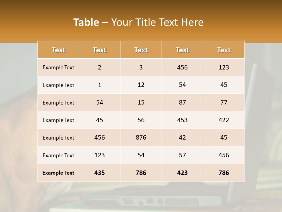A Dog Sitting In Front Of A Laptop Computer PowerPoint Template