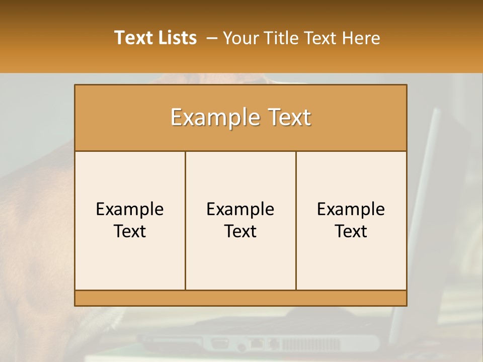 A Dog Sitting In Front Of A Laptop Computer PowerPoint Template