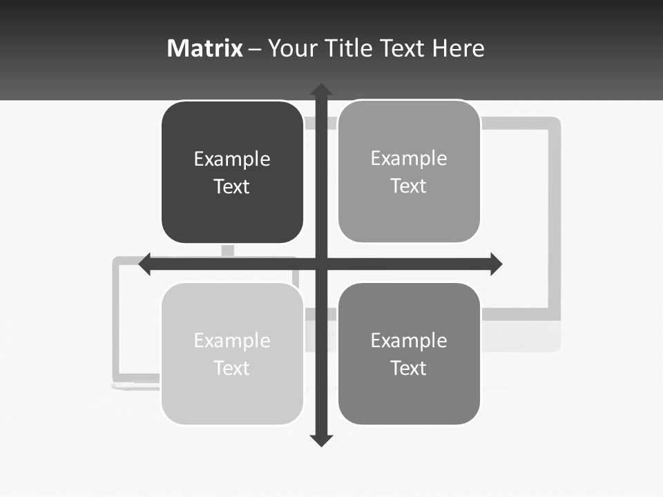 A Computer Monitor And A Laptop On A Table PowerPoint Template