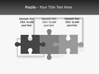 A Computer Monitor And A Laptop On A Table PowerPoint Template