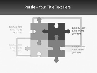 A Computer Monitor And A Laptop On A Table PowerPoint Template