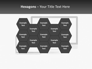 A Computer Monitor And A Laptop On A Table PowerPoint Template