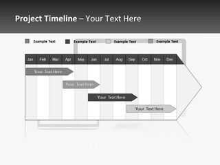 A Computer Monitor And A Laptop On A Table PowerPoint Template
