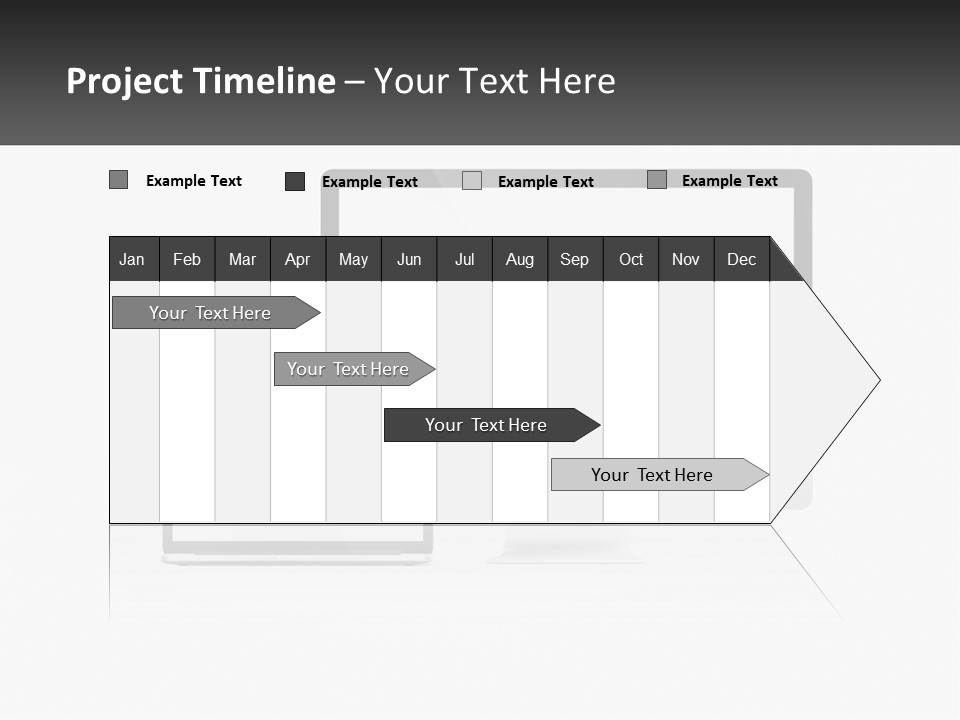 A Computer Monitor And A Laptop On A Table PowerPoint Template