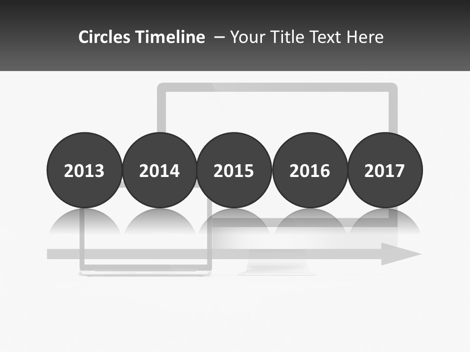 A Computer Monitor And A Laptop On A Table PowerPoint Template