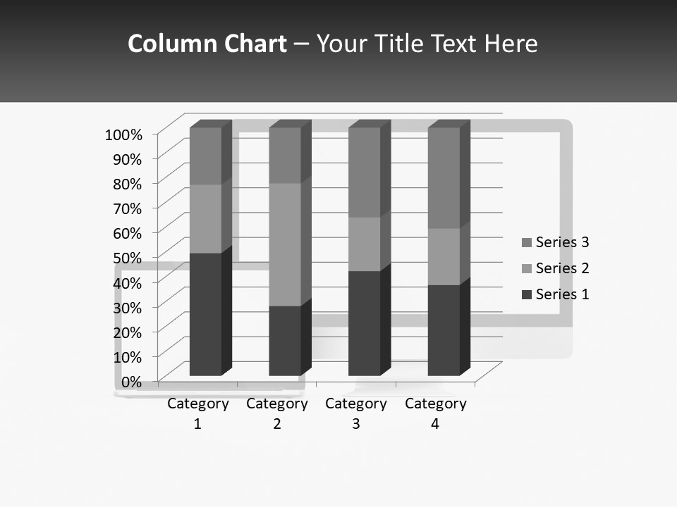 A Computer Monitor And A Laptop On A Table PowerPoint Template
