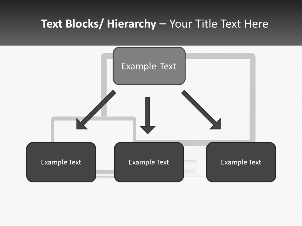 A Computer Monitor And A Laptop On A Table PowerPoint Template