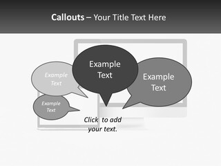 A Computer Monitor And A Laptop On A Table PowerPoint Template