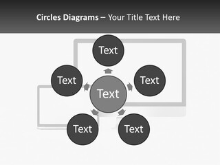A Computer Monitor And A Laptop On A Table PowerPoint Template