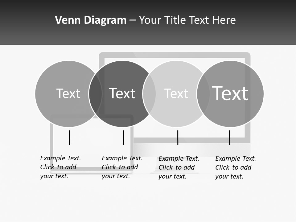 A Computer Monitor And A Laptop On A Table PowerPoint Template
