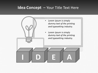 A Computer Monitor And A Laptop On A Table PowerPoint Template