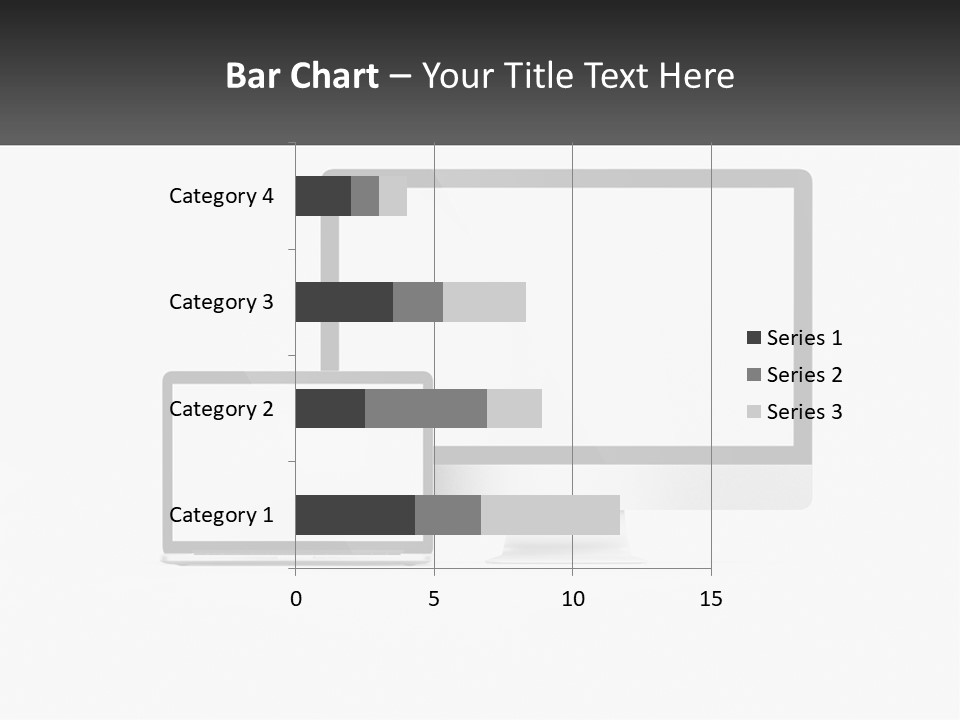 A Computer Monitor And A Laptop On A Table PowerPoint Template