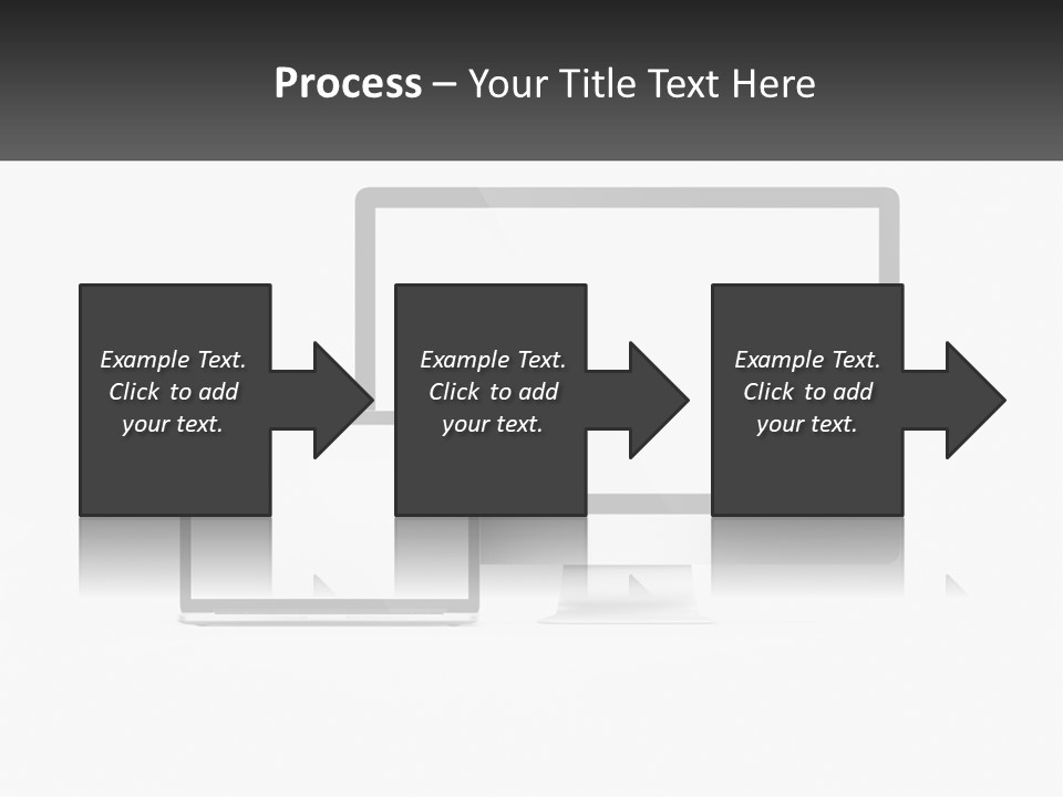 A Computer Monitor And A Laptop On A Table PowerPoint Template