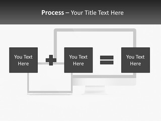 A Computer Monitor And A Laptop On A Table PowerPoint Template