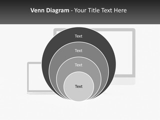 A Computer Monitor And A Laptop On A Table PowerPoint Template
