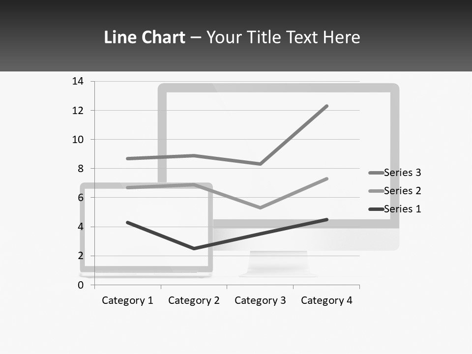 A Computer Monitor And A Laptop On A Table PowerPoint Template