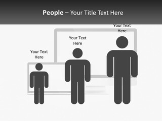 A Computer Monitor And A Laptop On A Table PowerPoint Template