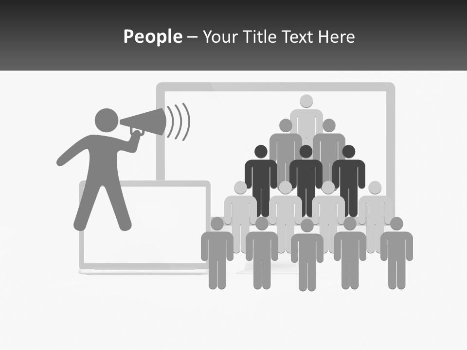 A Computer Monitor And A Laptop On A Table PowerPoint Template