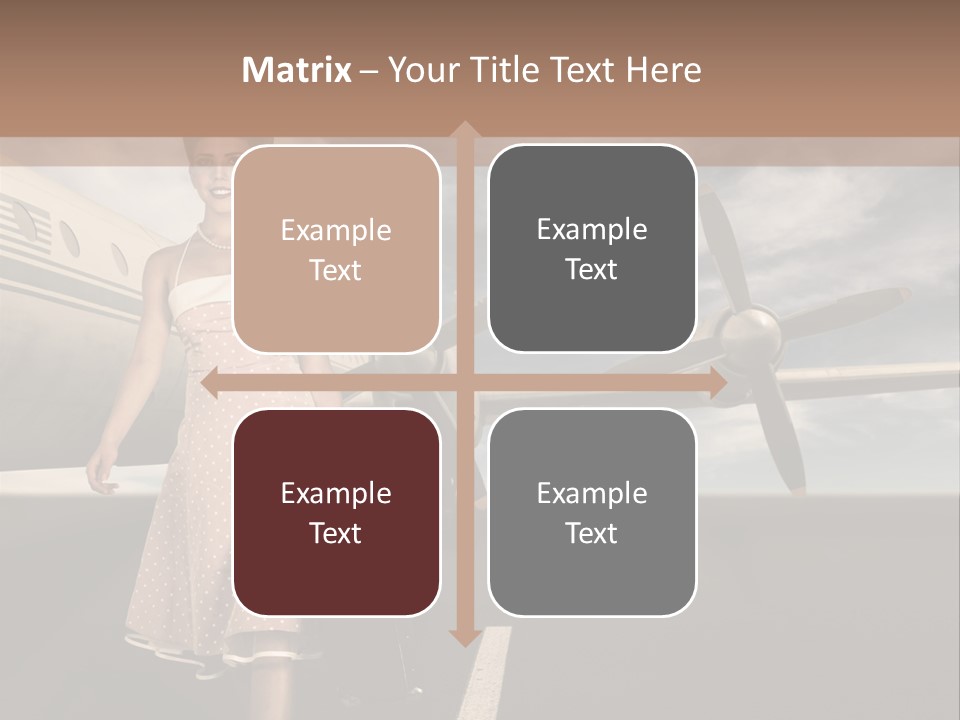 A Woman In A Dress Carrying A Suitcase And A Suitcase PowerPoint Template