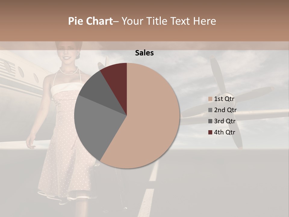 A Woman In A Dress Carrying A Suitcase And A Suitcase PowerPoint Template