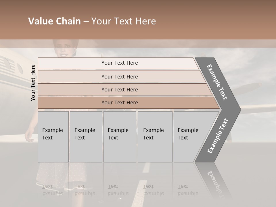 A Woman In A Dress Carrying A Suitcase And A Suitcase PowerPoint Template