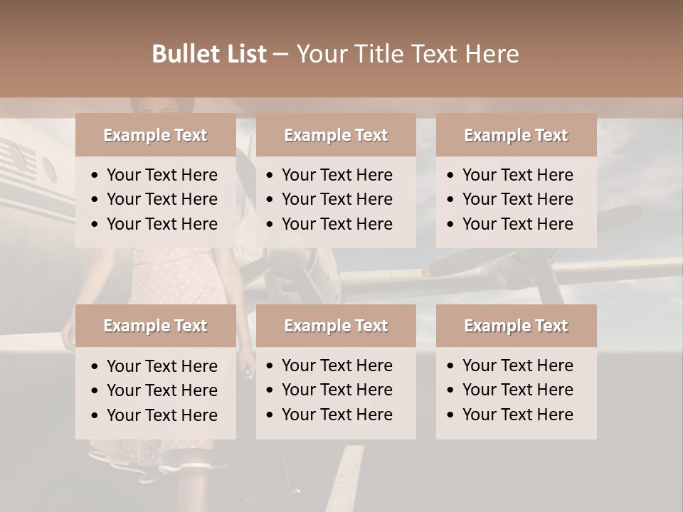 A Woman In A Dress Carrying A Suitcase And A Suitcase PowerPoint Template