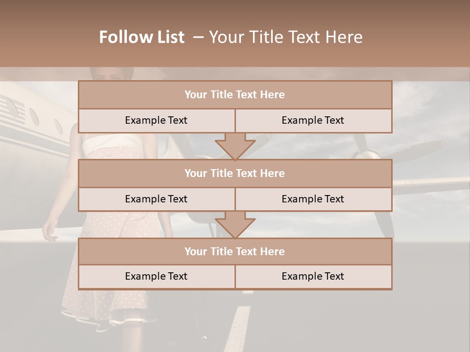 A Woman In A Dress Carrying A Suitcase And A Suitcase PowerPoint Template