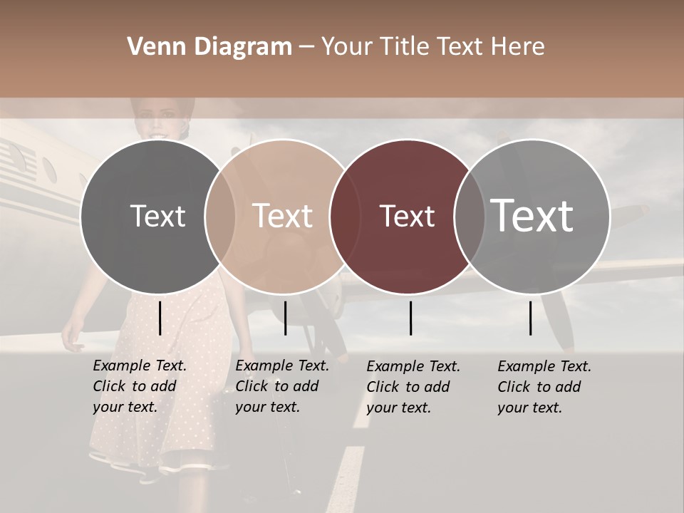 A Woman In A Dress Carrying A Suitcase And A Suitcase PowerPoint Template