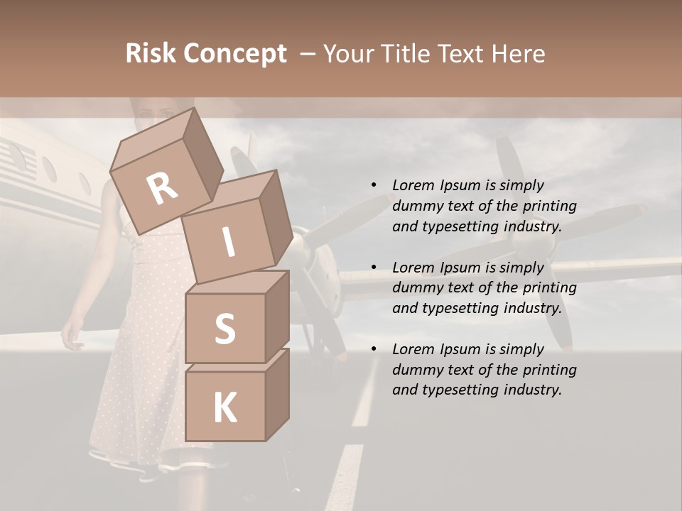 A Woman In A Dress Carrying A Suitcase And A Suitcase PowerPoint Template