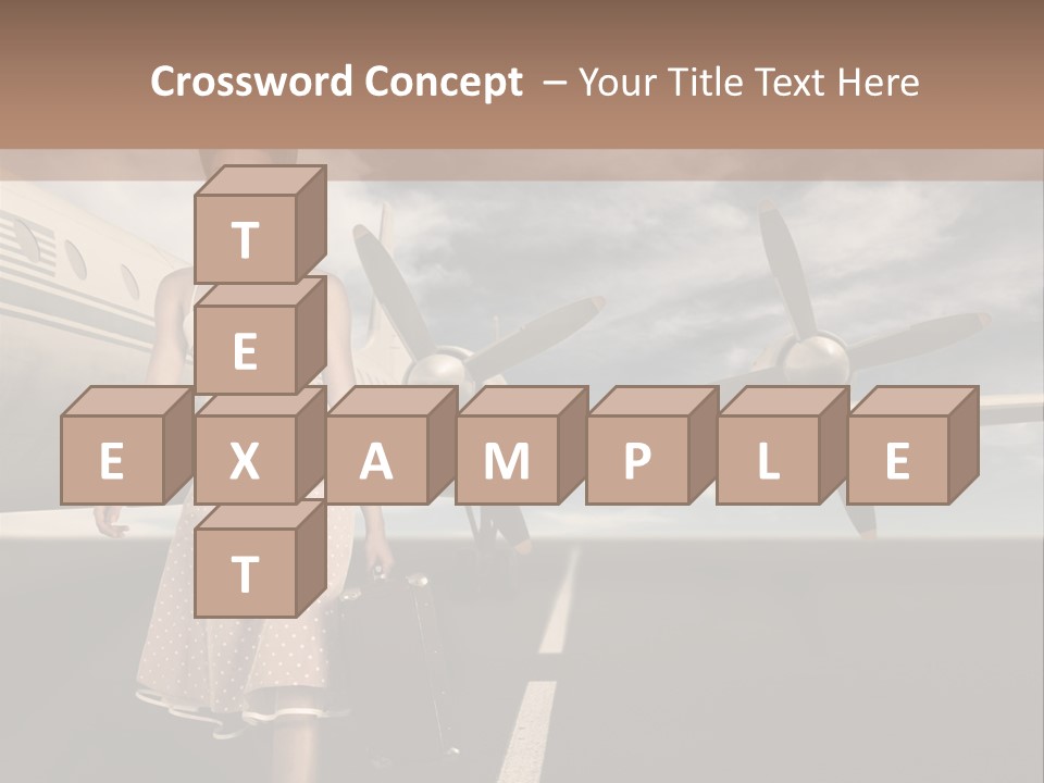 A Woman In A Dress Carrying A Suitcase And A Suitcase PowerPoint Template