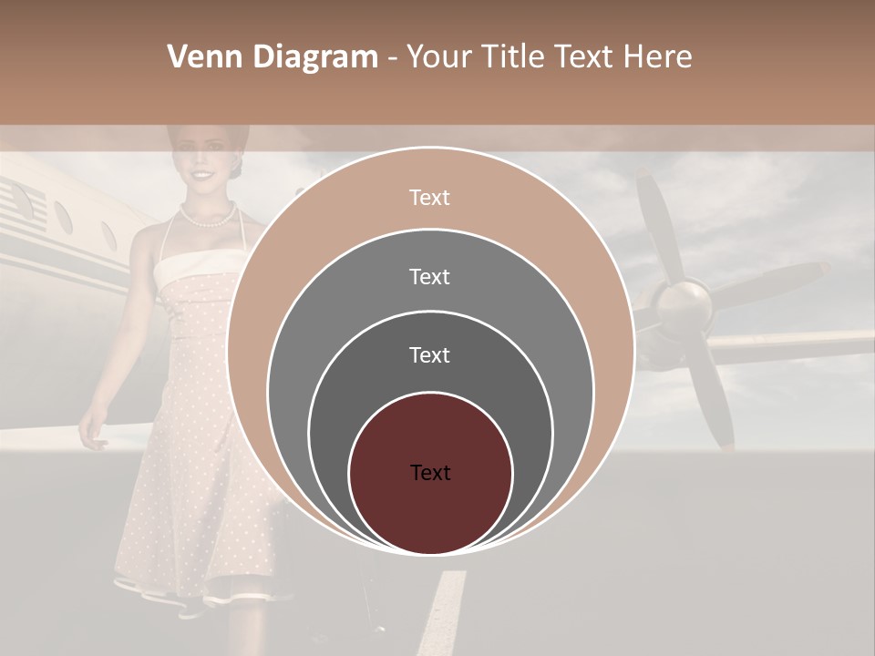 A Woman In A Dress Carrying A Suitcase And A Suitcase PowerPoint Template