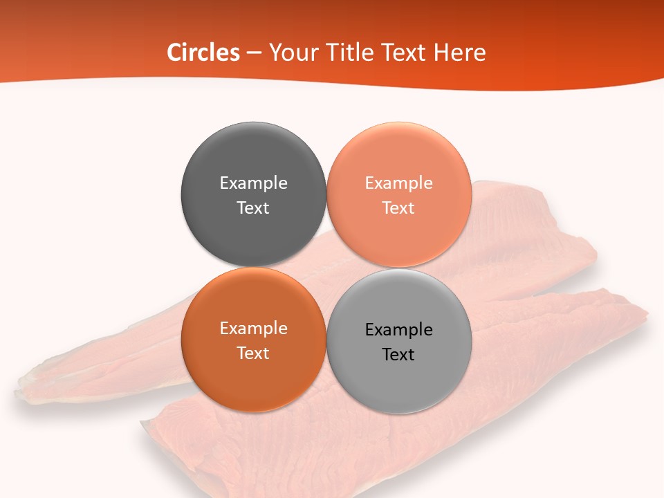 Two Raw Salmons On A White Background Powerpoint Template PowerPoint Template