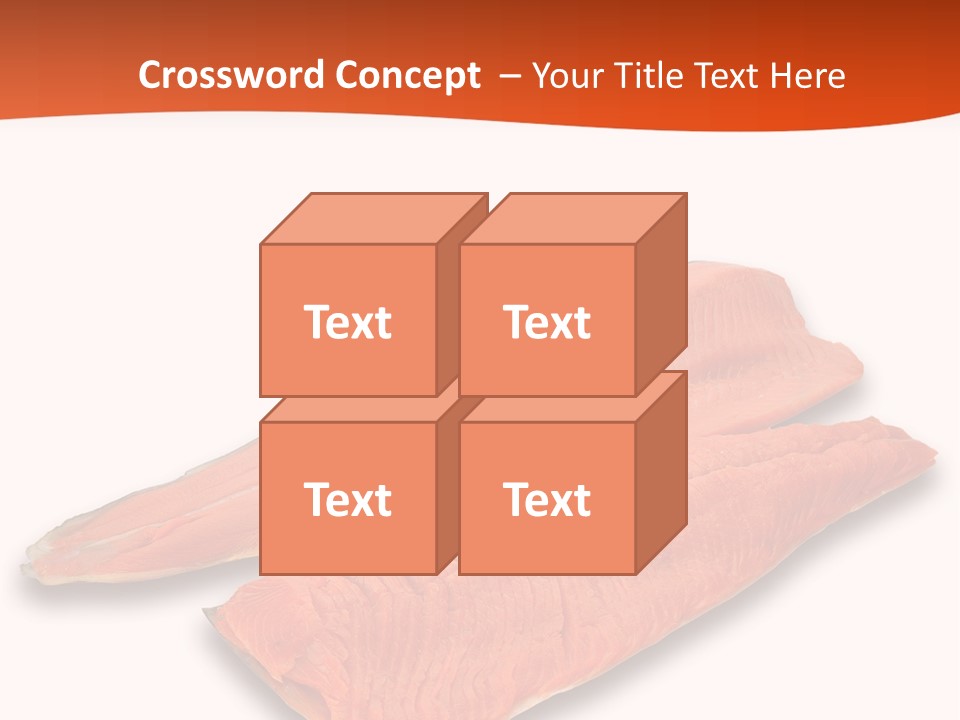 Two Raw Salmons On A White Background Powerpoint Template PowerPoint Template