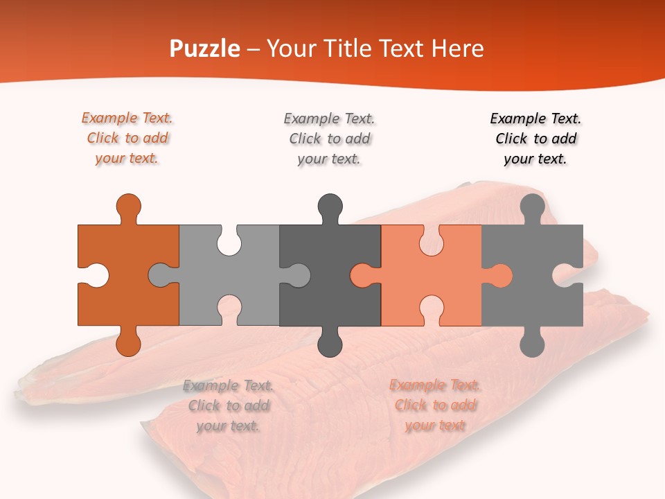 Two Raw Salmons On A White Background Powerpoint Template PowerPoint Template